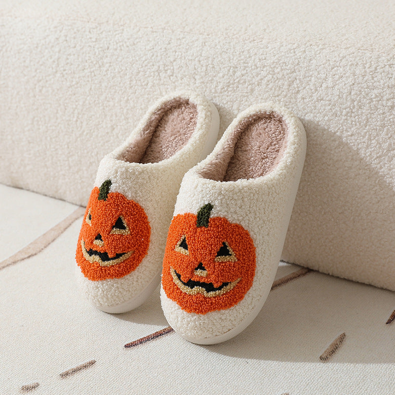 Halloween Bat Cartoon Thermal Winter Cotton Slippers